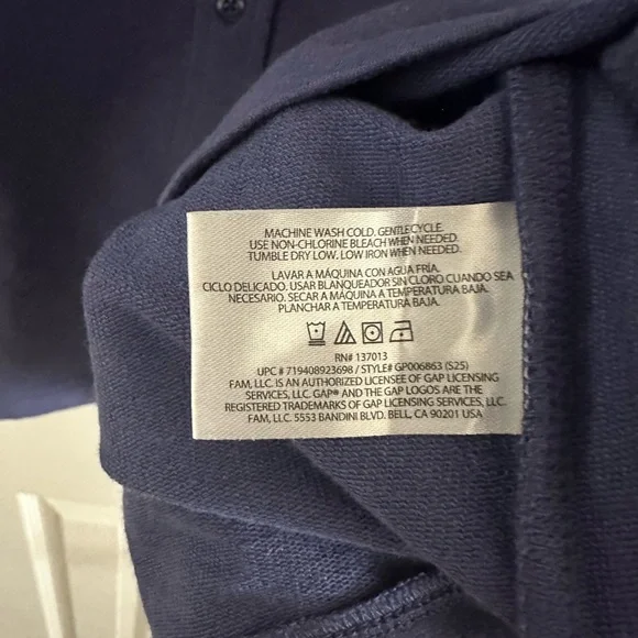 New Gap Men’s Blue Long Sleeve Knit Button Down Shirt, Size X-Large - Picture 5 of 9